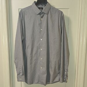 Theory Gray Dress Shirt with Point Collar